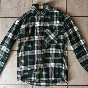 H&M Green, White flannel